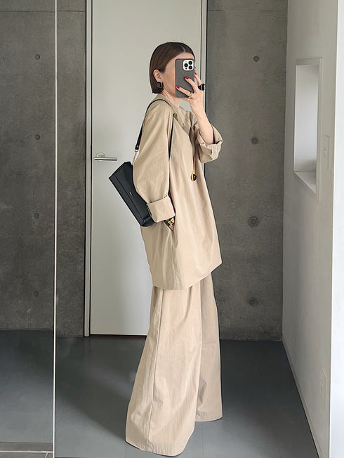 【basic line】cylinder wide pants(予約商品)